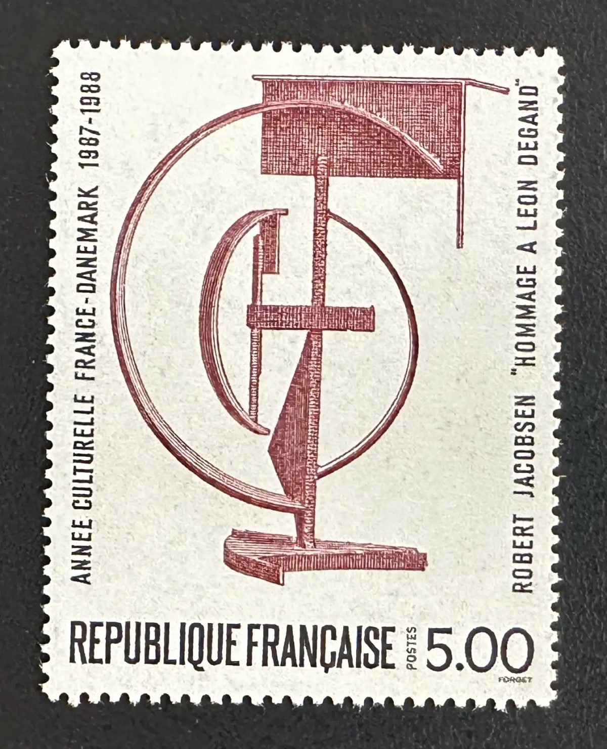 France 1988 Mi. 2687 Joint Issue Denmark Jacobsen Sculpture