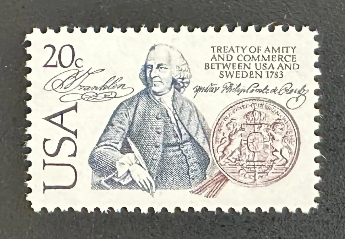 USA 1983 Mi. 1615 Joint Issue Sweden Friendship Treaty Franklin