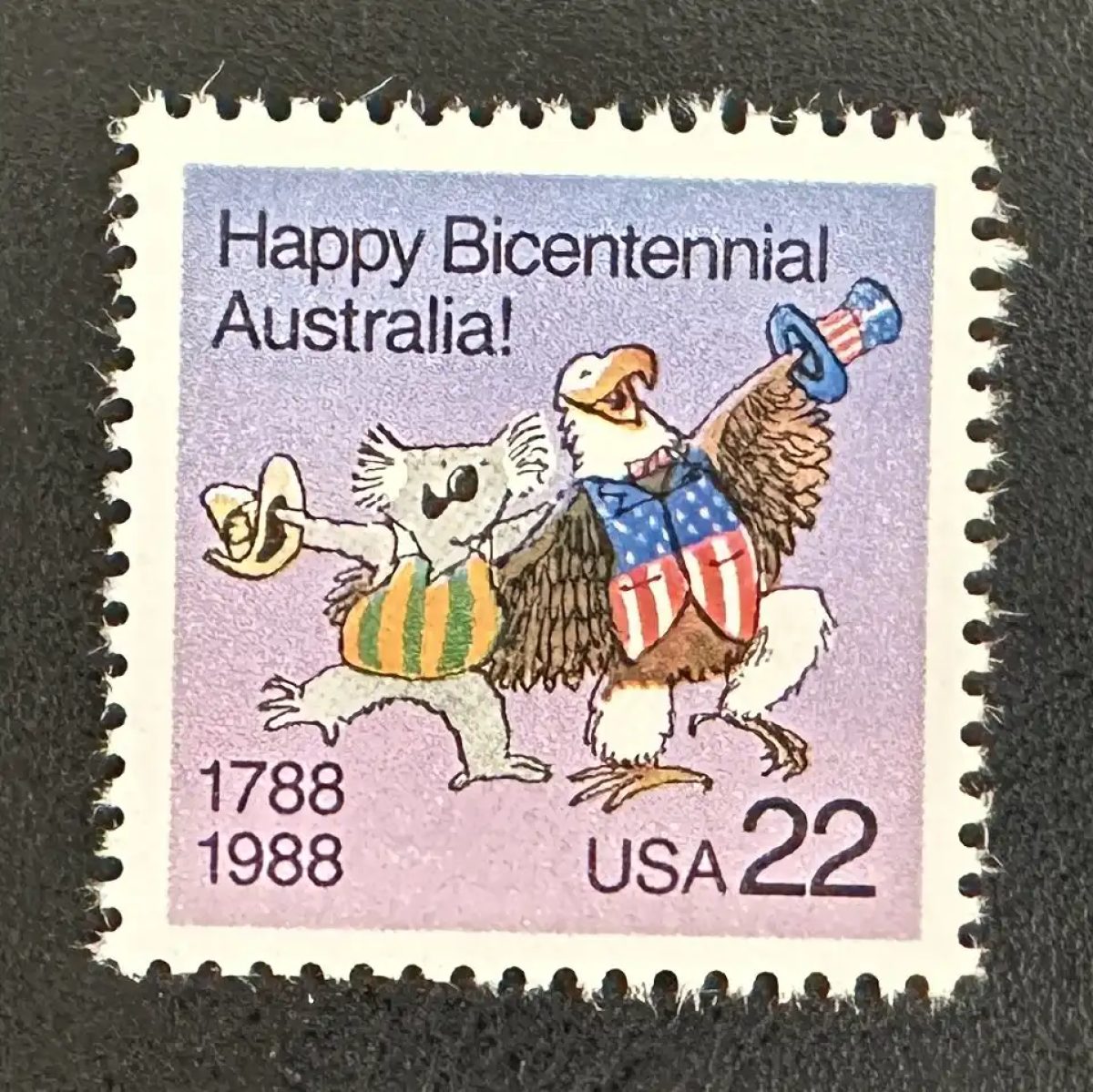 États-Unis 1988 Mi. 1963 émission commune bicentenaire Australie koala