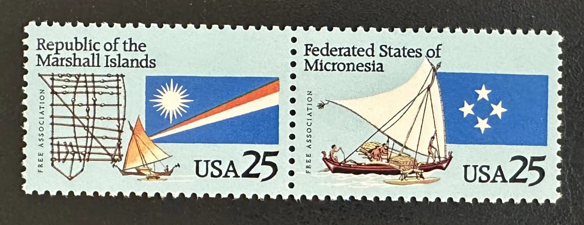 États-Unis 1990 Mi. 2105-2106 émission commune Marshall Micronésie