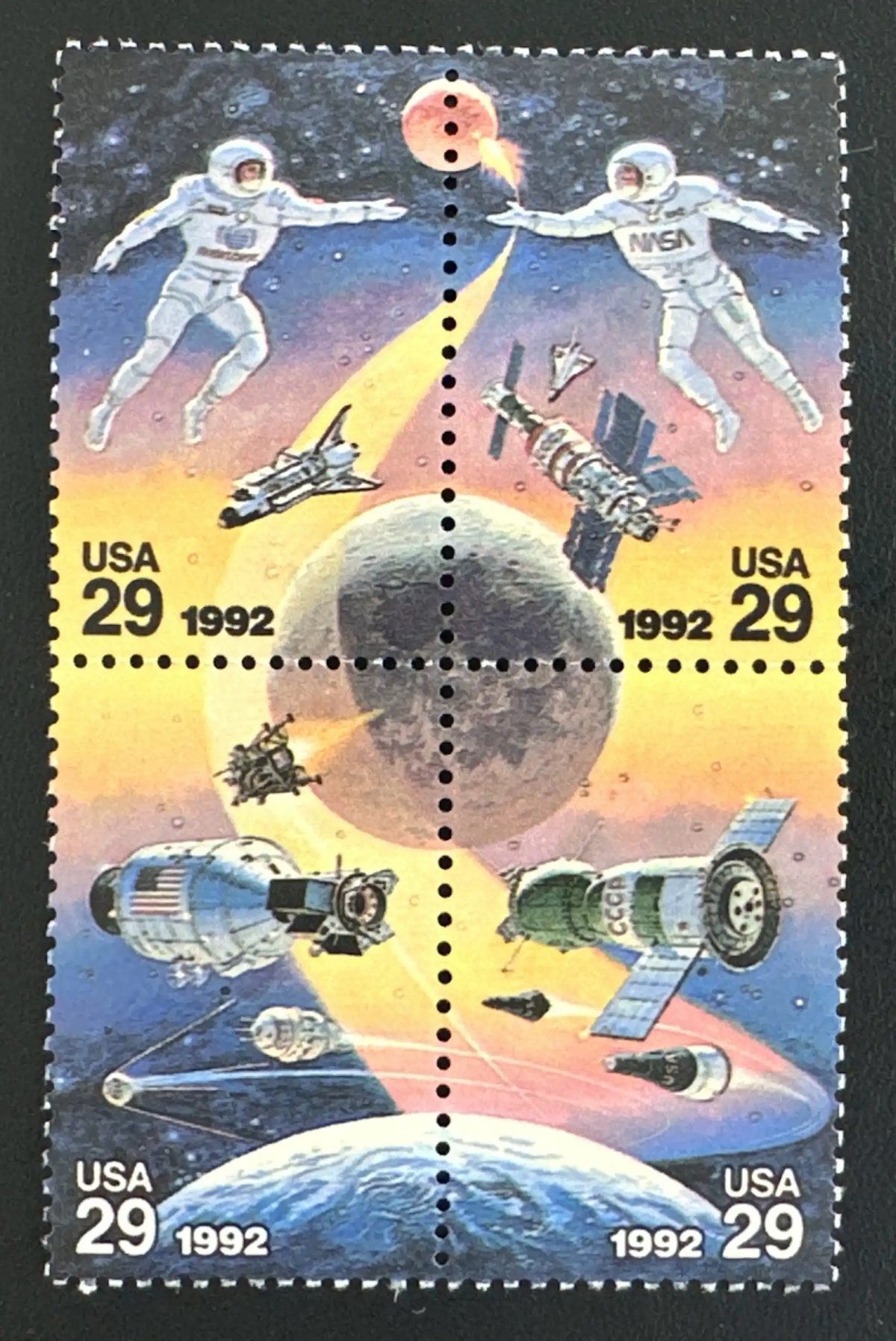 USA 1992 Mi. 2235-2238 Gemeinschaftsausgabe Weltraum NASA Astronauten