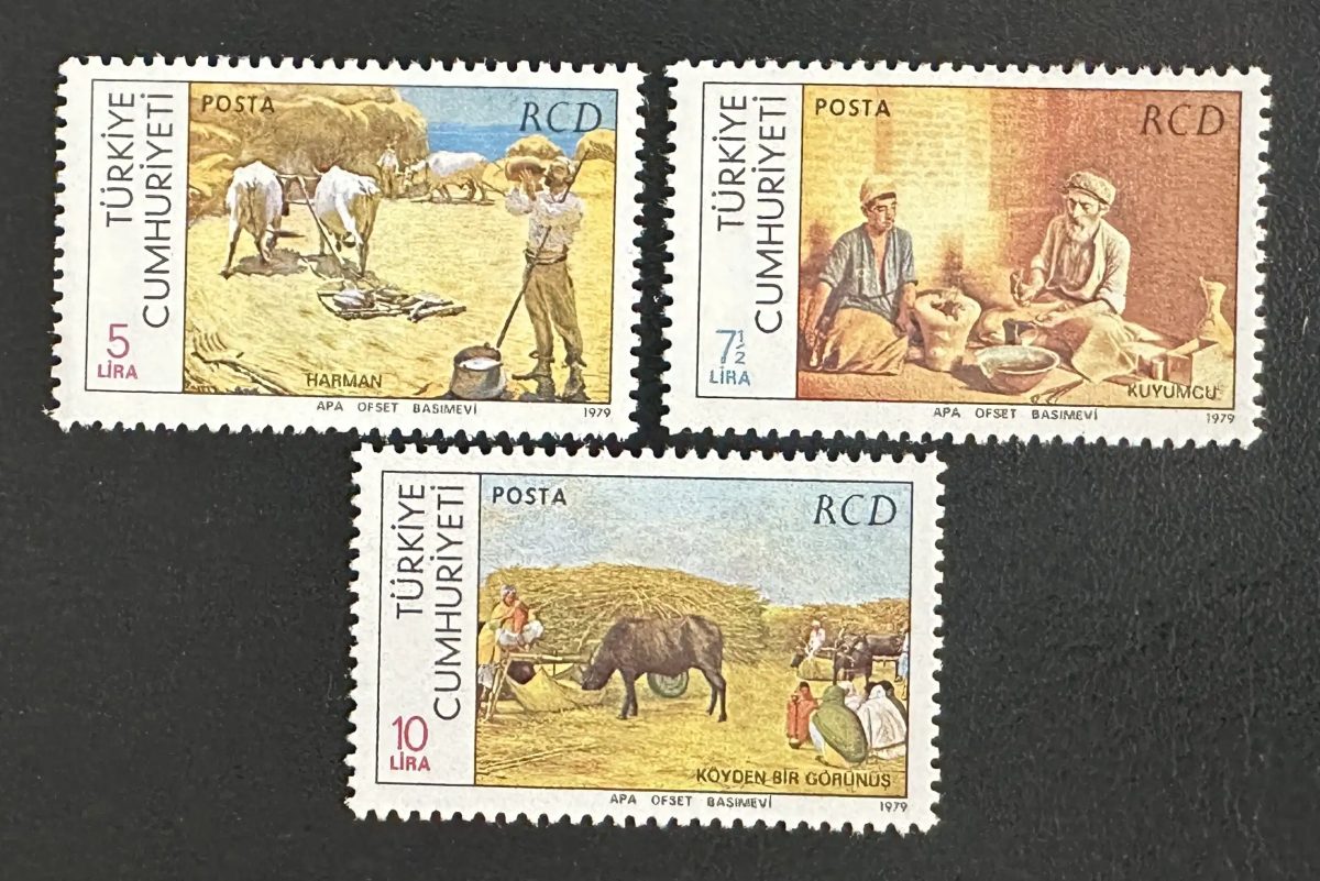 Türkei 1979 Mi. 2485-2487 RCD Gemeinschaftsausgabe Dorfgemälde