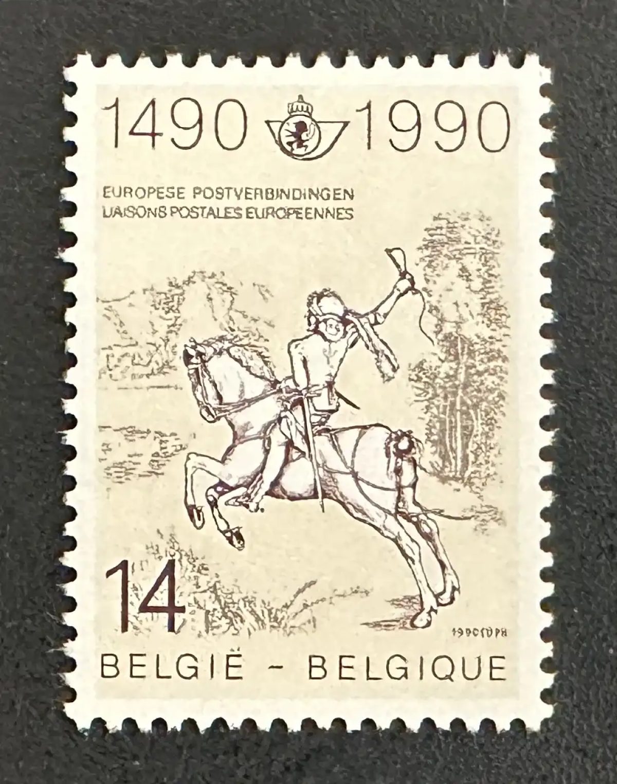 Belgique 1990 Mi. 2402 émission commune liaisons postales européennes
