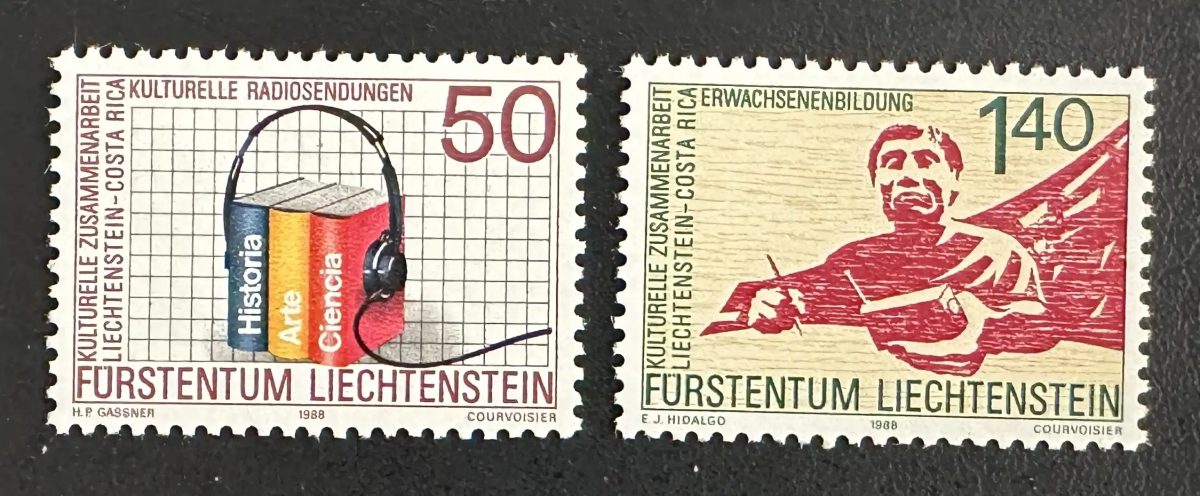 Liechtenstein 1988 Mi. 945-946 émission commune coopération Costa Rica