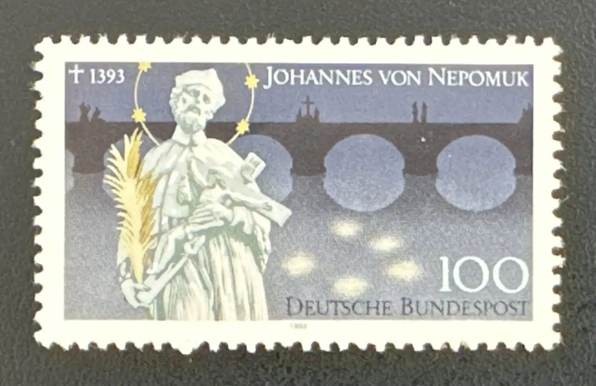 Allemagne 1993 Mi. 1655 émission commune Johannes von Nepomuk Prague