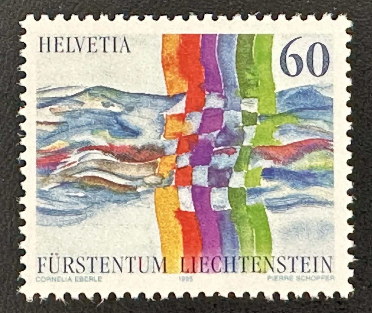 Suisse Liechtenstein 1995 Mi. 1115 émission commune art peinture paysage