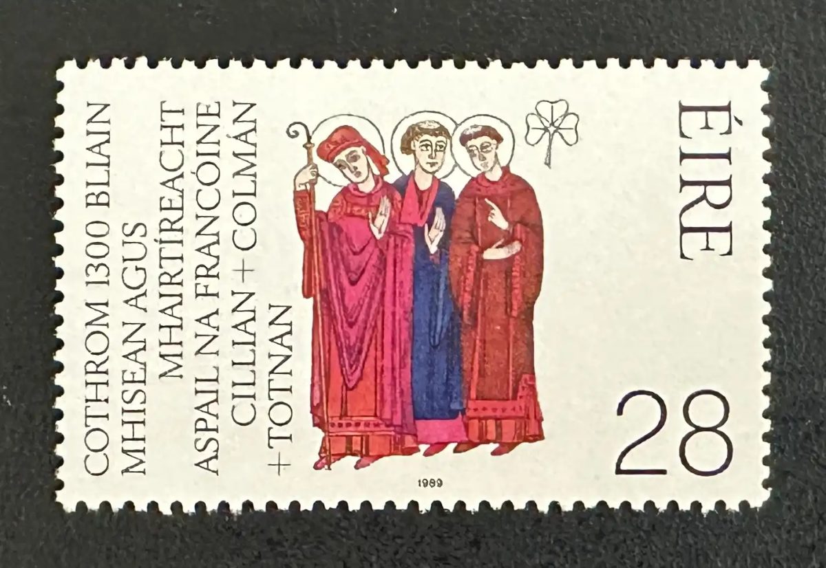 Irlande 1989 Mi. 683 émission commune saints Kilian Colman Totnan