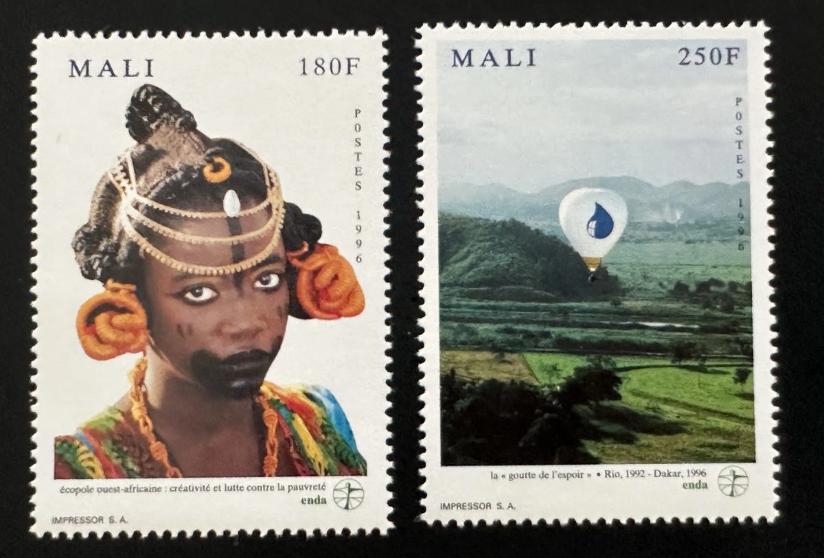 Mali 1996 Mi. 1507-1508 joint issue ENDA hot air balloon ecopole