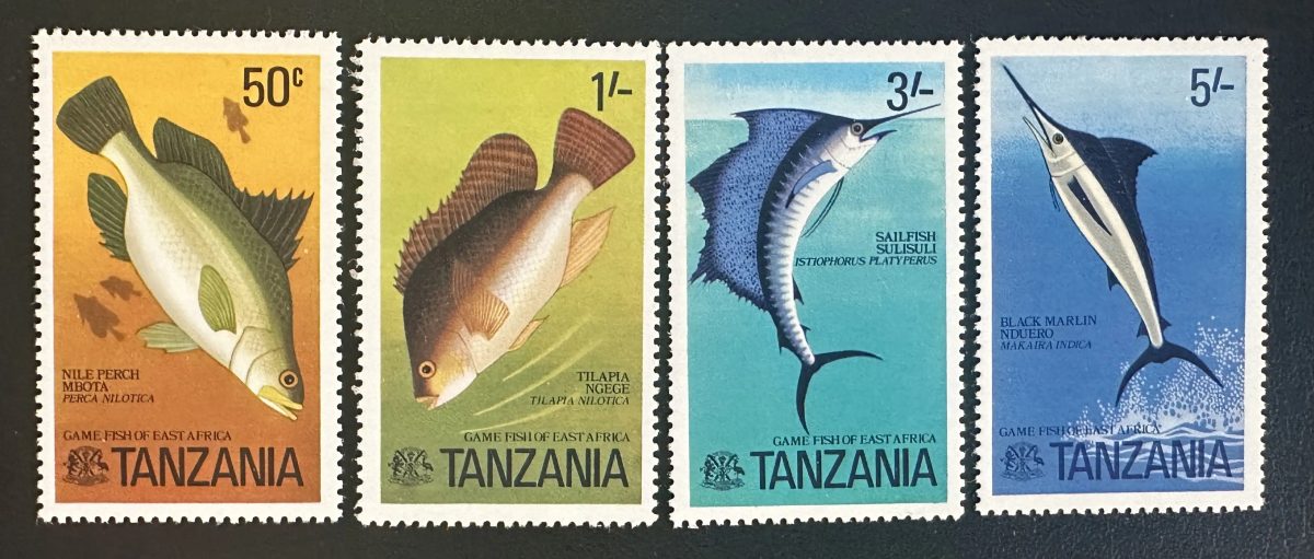Tansania 1977 Mi. 66-69 Gemeinschaftsausgabe Fische Fischerei Ostafrika