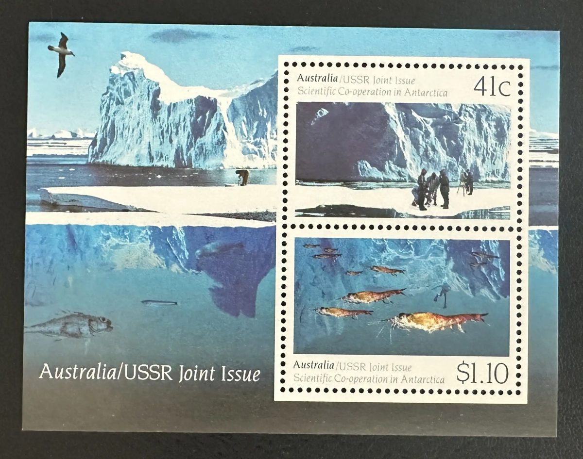 Australien 1990 Mi. Bl. 11 Gemeinschaftsausgabe UdSSR Antarktis Fauna