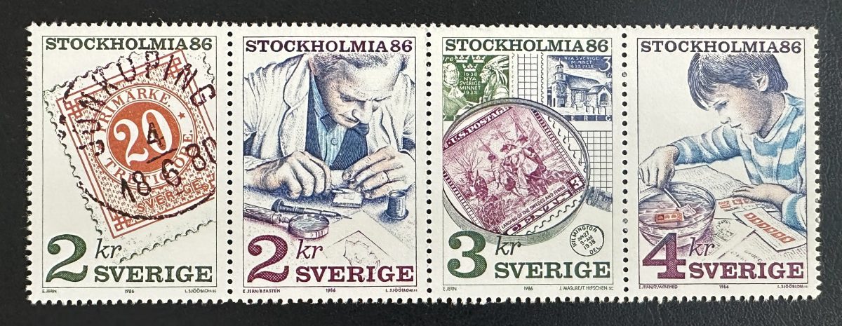 Suède 1986 Mi. 1372-1375 émission commune Stockholmia 86 philatélie