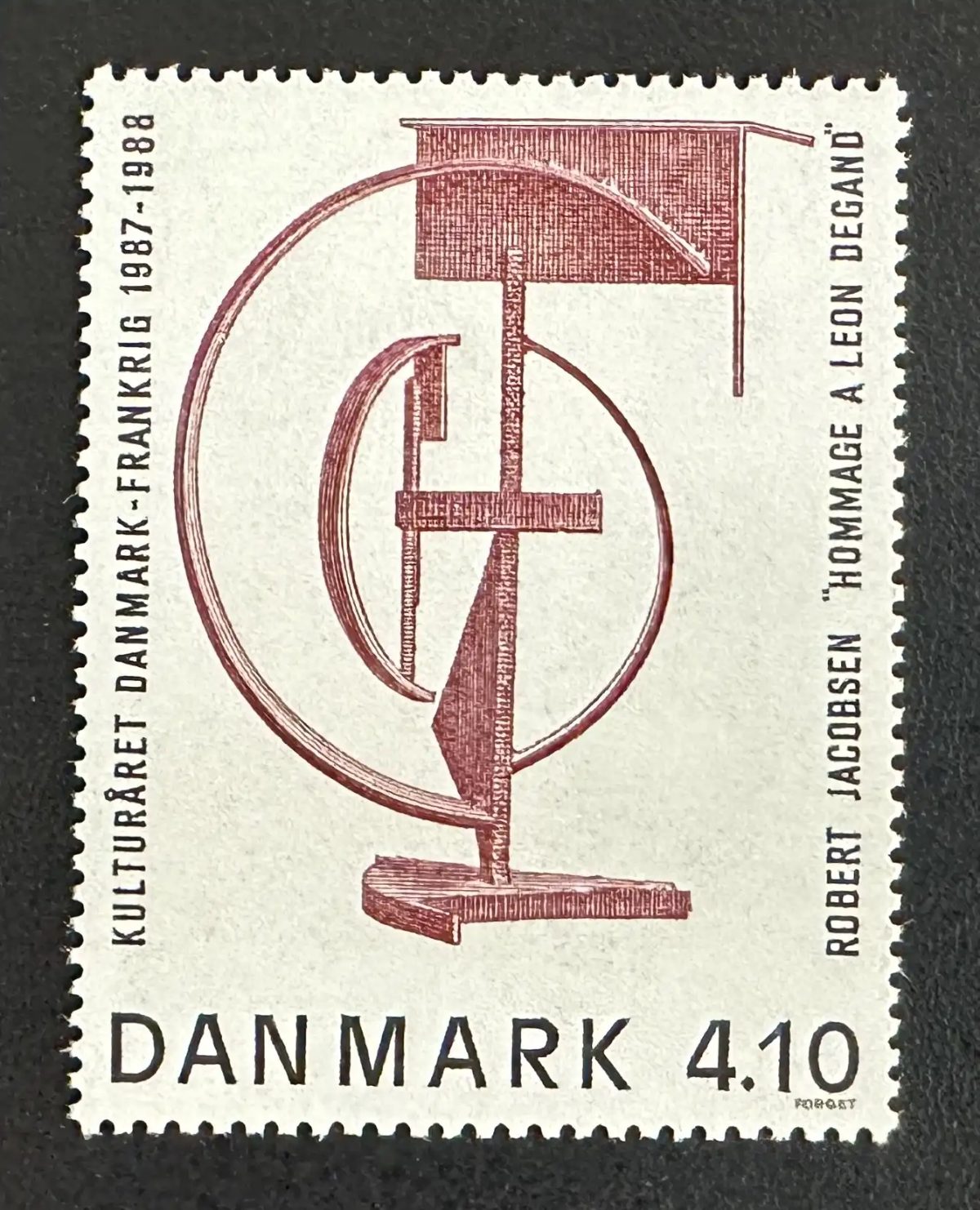 Danemark 1988 Mi. 928 émission commune Robert Jacobsen sculpture
