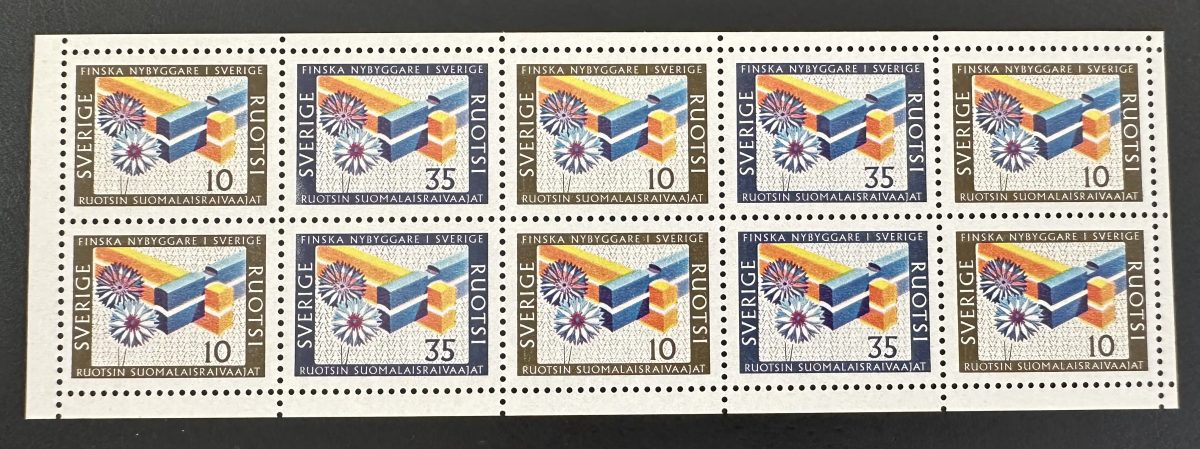 Schweden 1967 Mi. 584-585 Gemeinschaftsausgabe finnische Siedler Heftchen