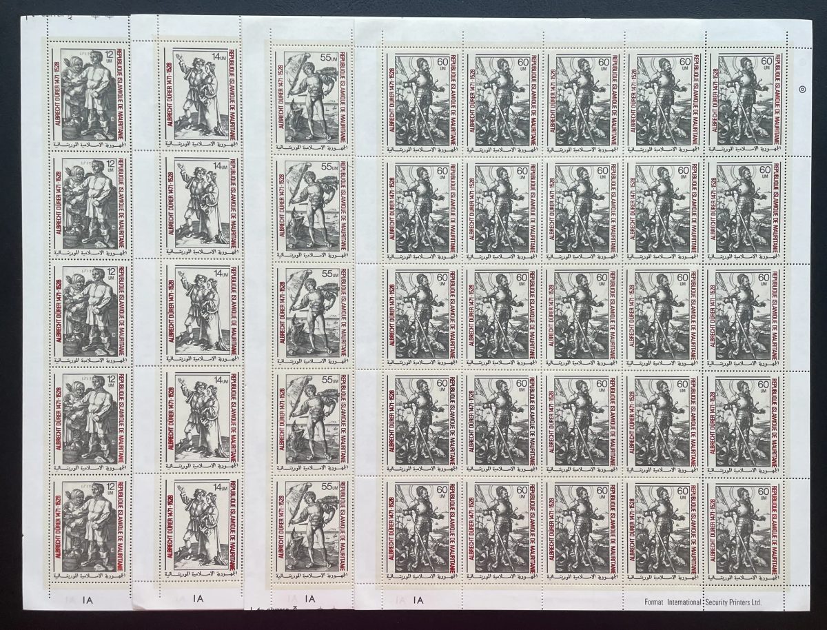 Mauritania 1979 YT 409-412 sheet Albrecht Dürer engravings art