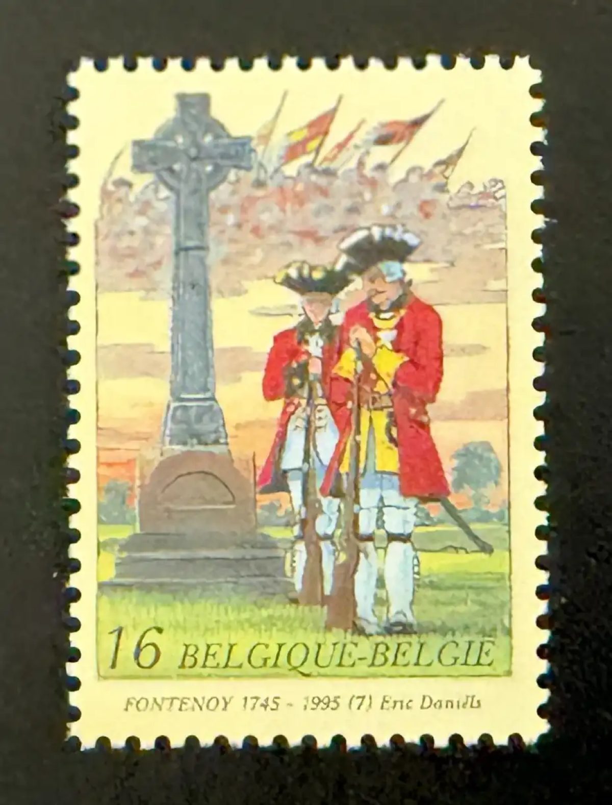 Belgique 1995 Mi. 2652 émission commune Bataille Fontenoy 1745 croix