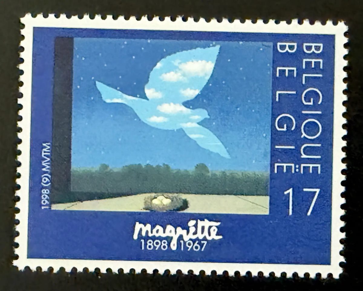 Belgium 1998 Mi. 2807 joint issue Magritte surrealism dove