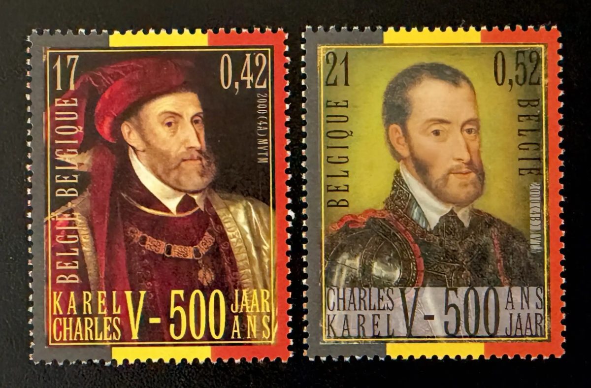 Belgique 2000 Mi. 2938-2939 émission commune Charles Quint 500 ans