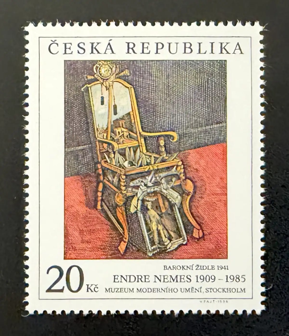 Czech Republic 1996 Mi. 125 Joint Issue Endre Nemes Baroque Painting