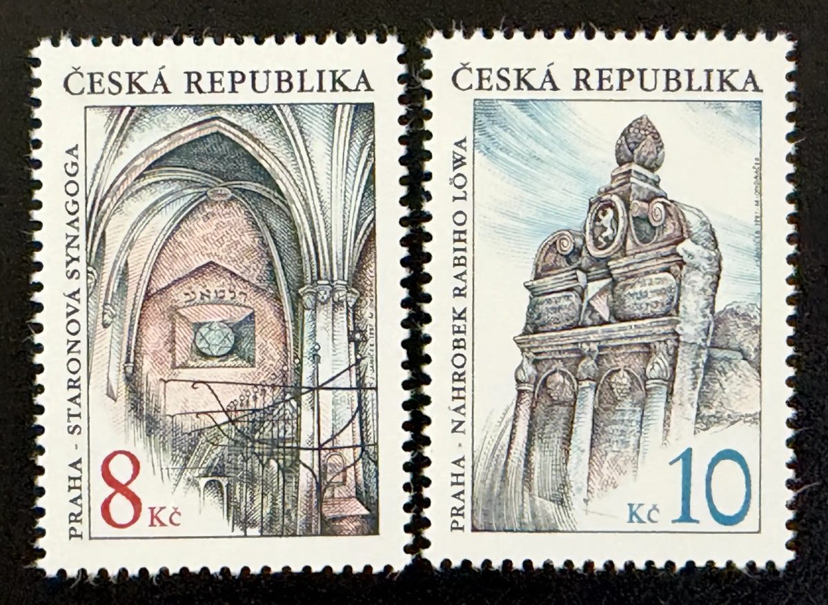 Czech Republic 1997 Mi. 142-143 joint issue Prague synagogue Rabbi Löw