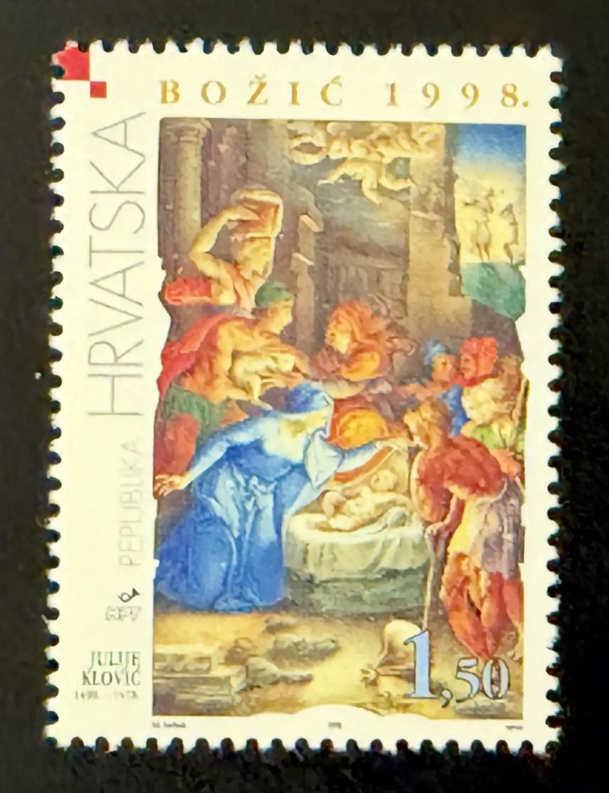 Croatie 1998 Mi. 490 émission commune Noël Nativité Julije Klović