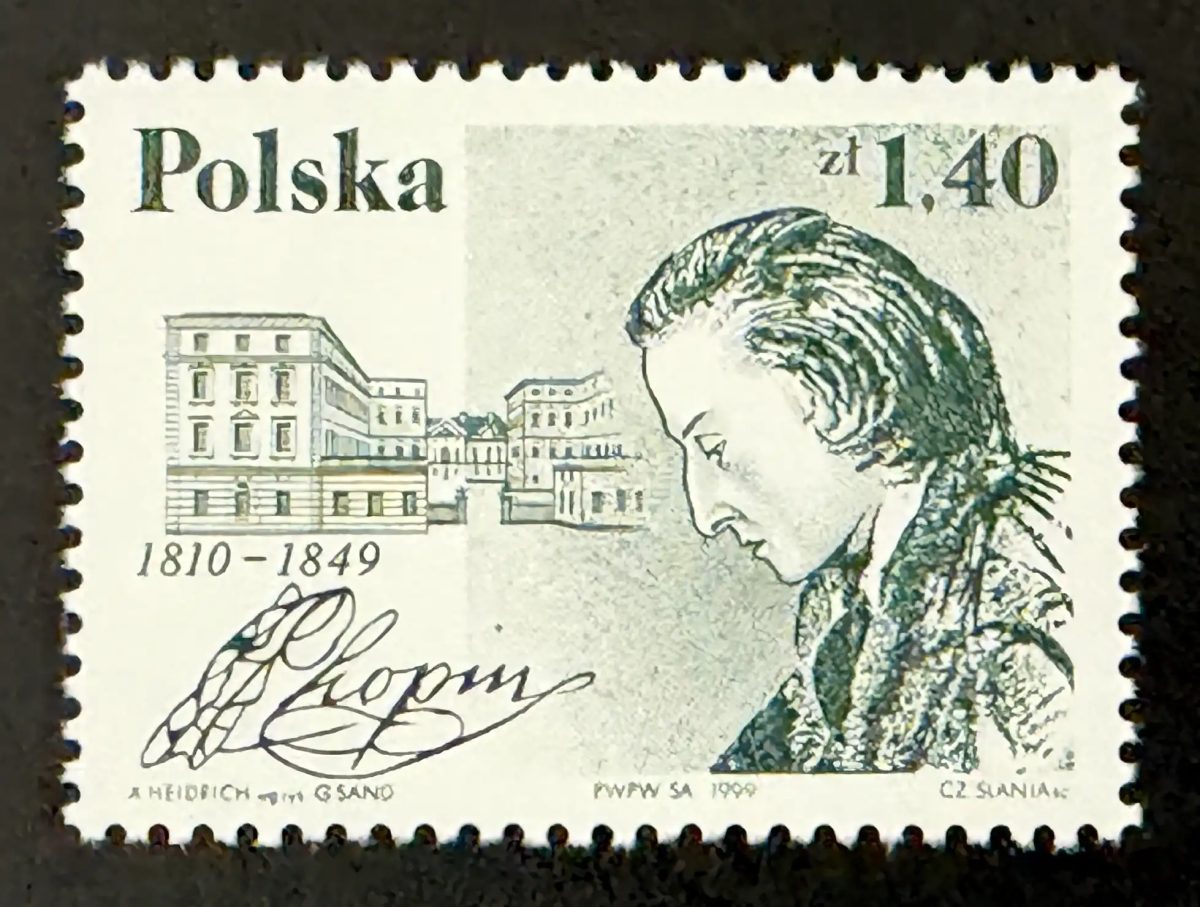 Poland 1999 Mi. 3794 joint issue Chopin composer music piano