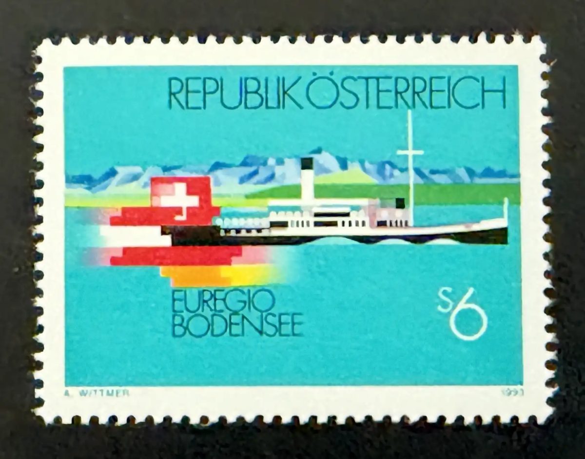 Autriche 1993 Mi. 2096 émission commune Euregio Bodensee bateau vapeur