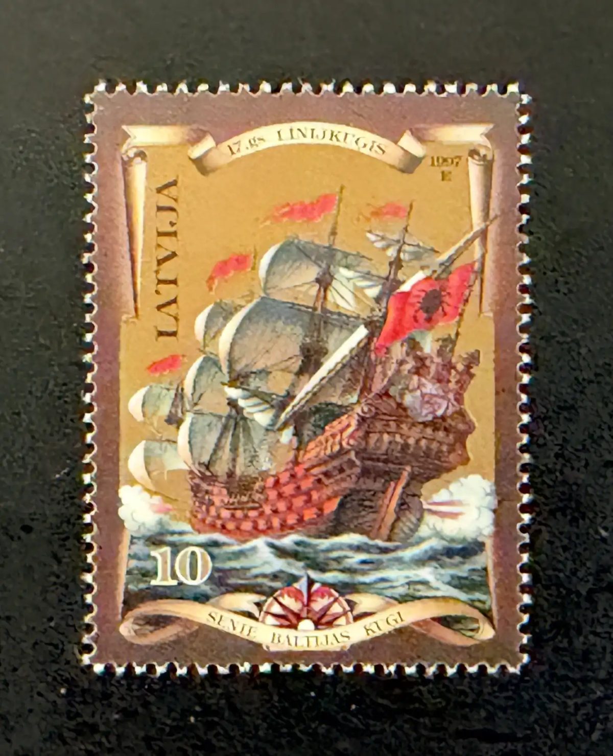 Lettonie 1997 Mi. 454 émission commune navire voilier Baltique