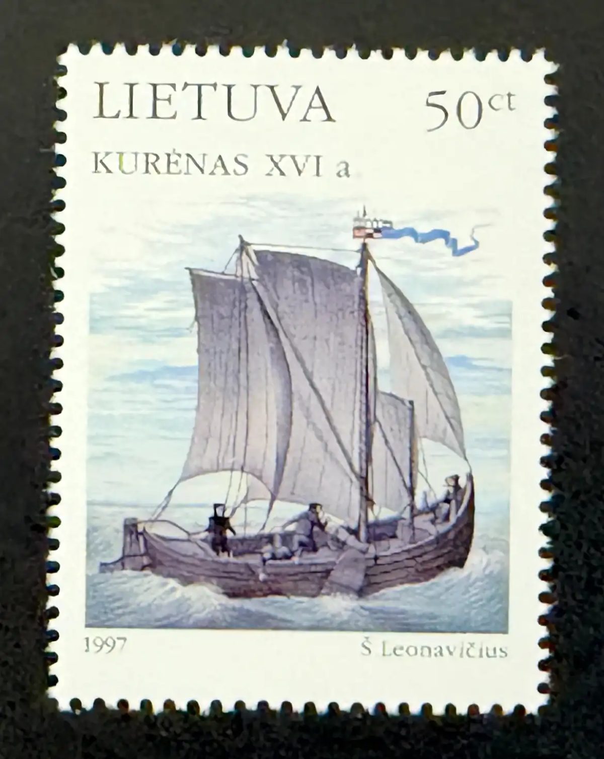 Litauen 1997 Mi. 639 Gemeinschaftsausgabe Kurėnas Segelschiff Ostsee