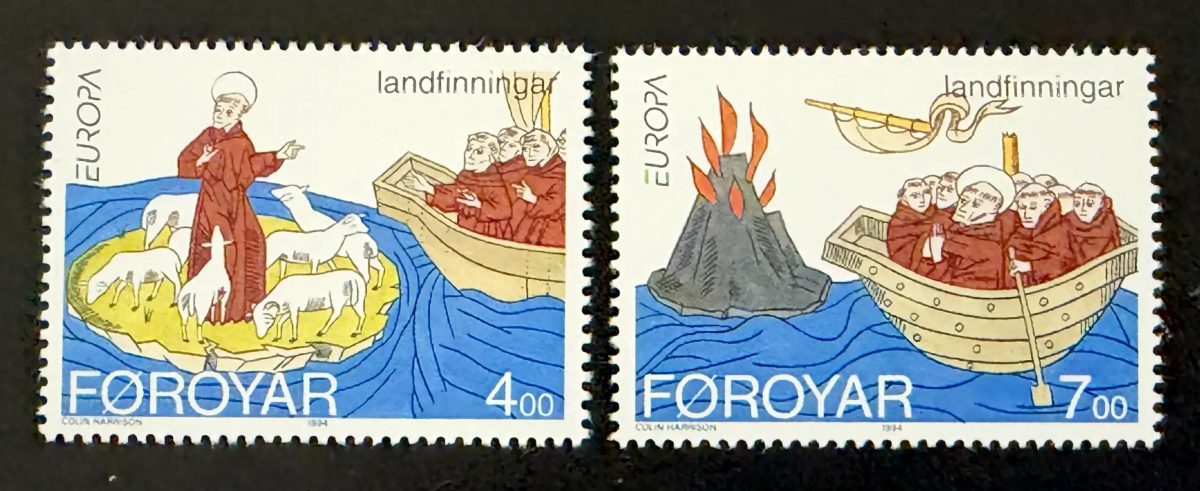 Féroé 1994 Mi. 260-261 émission commune Europa Saint Brendan moines