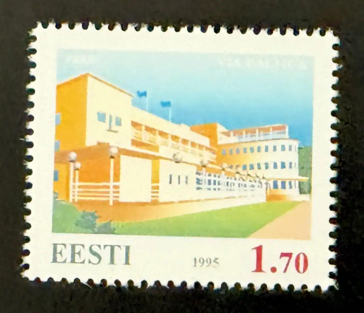 Estonie 1995 Mi. 250 émission commune Via Baltica architecture bâtiment