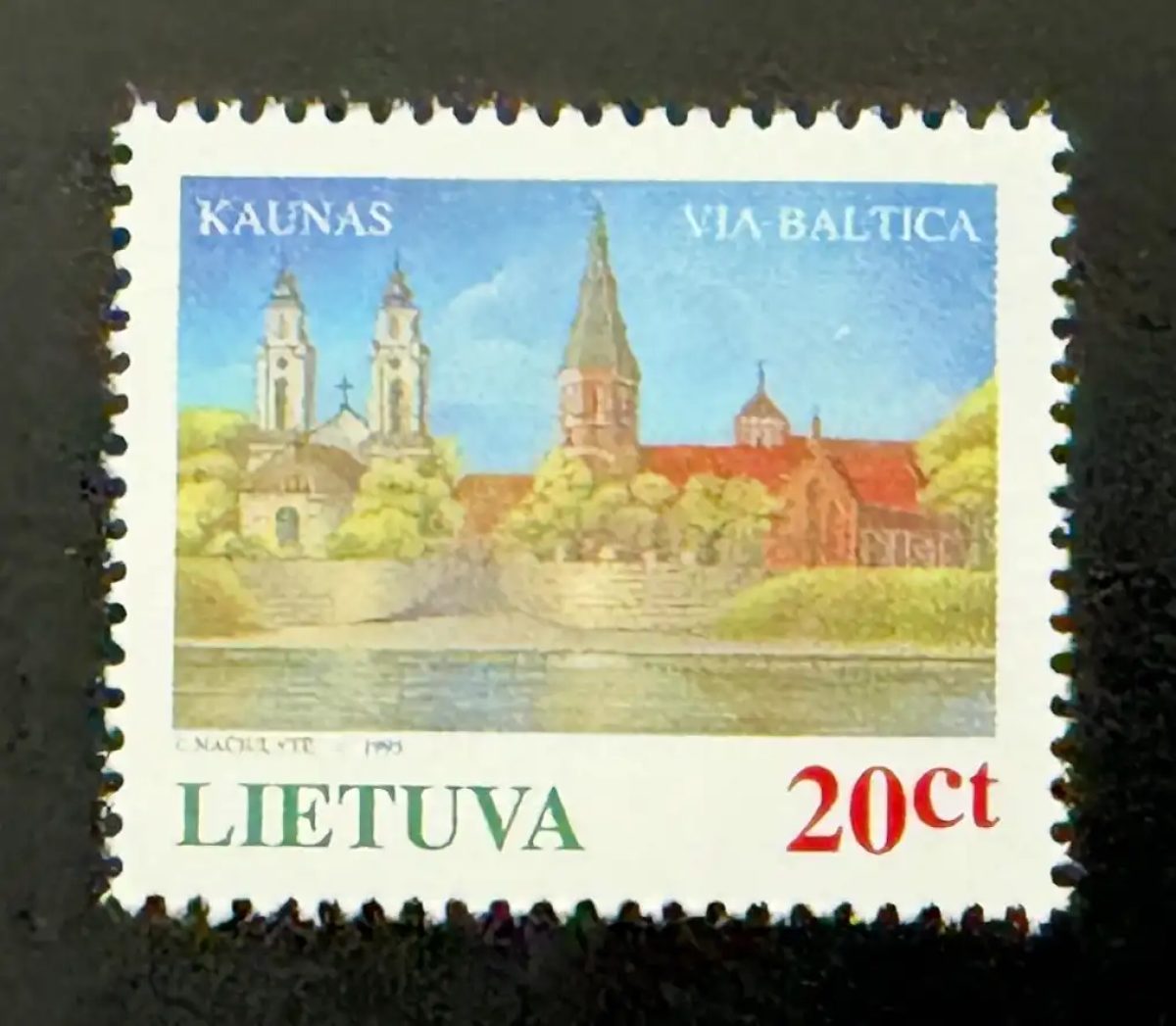 Lithuania 1995 Mi. 576 Joint Issue Via Baltica Kaunas Churches