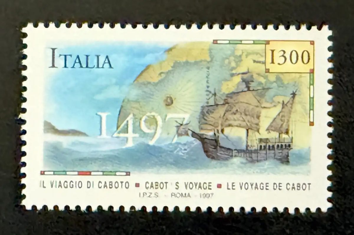 Italy 1997 Mi. 2519 joint issue Cabot voyage 1497 ship map