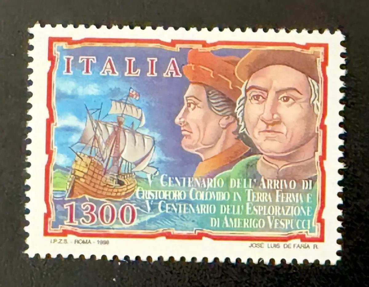 Italie 1998 Mi. 2585 émission commune Colomb Vespucci explorateurs