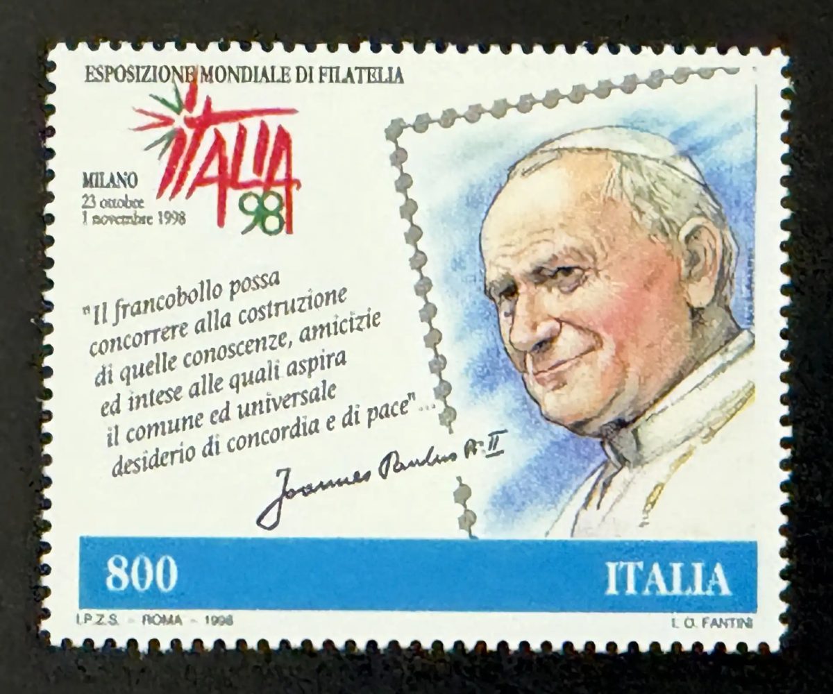Italie 1998 Mi. 2592 émission commune Pape Jean-Paul II Milano Italia 98