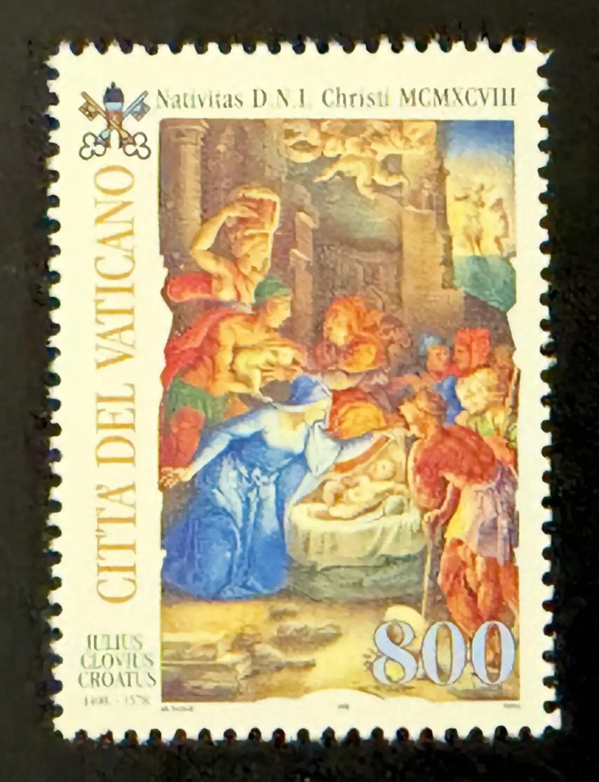 Vatican 1998 Mi. 1262 émission commune Noël Nativité Giulio Clovio
