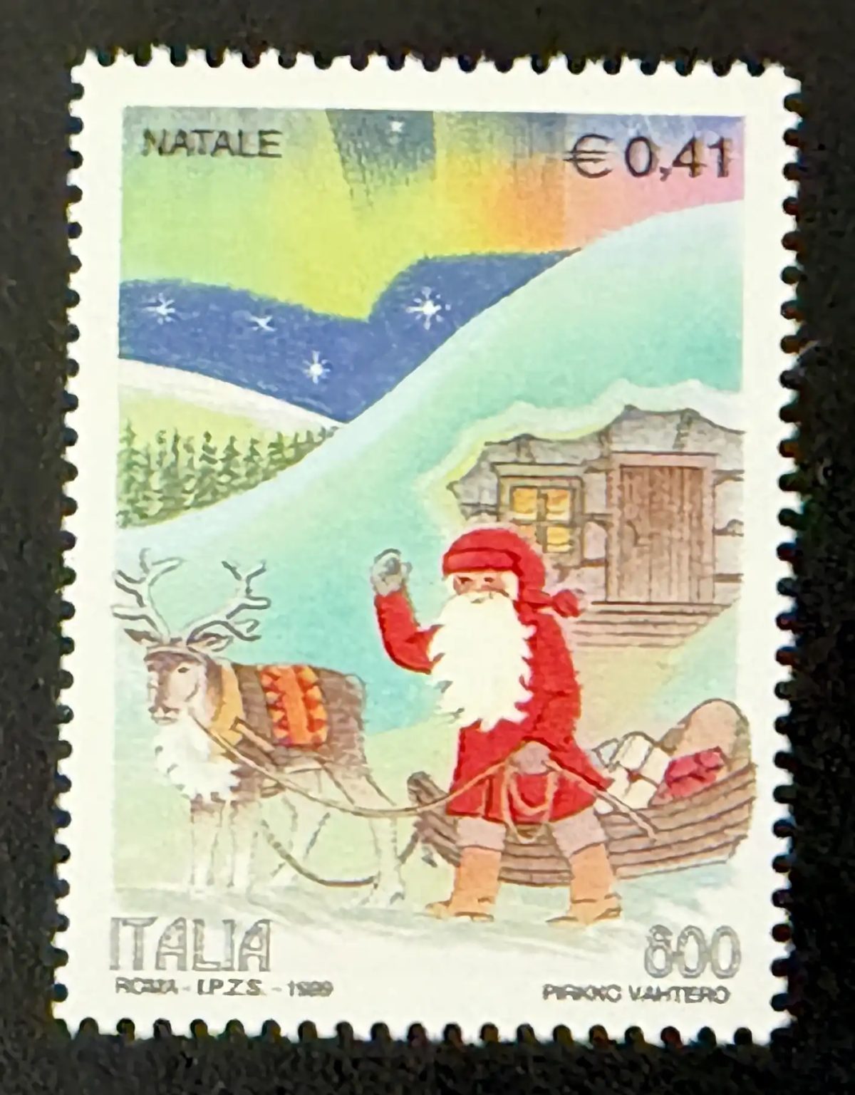 Italie 1999 Mi. 2658 émission commune Noël Père Noël renne traîneau