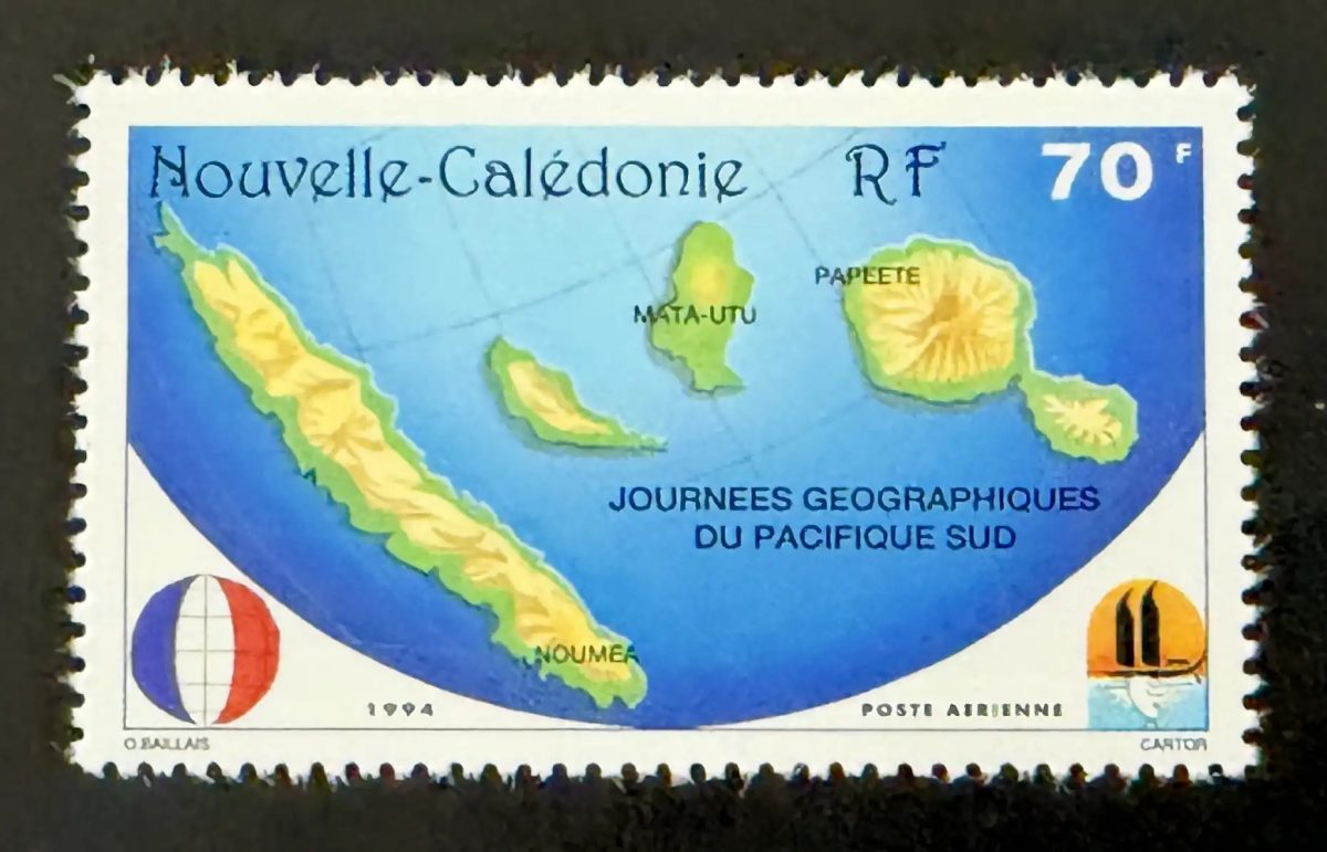 Nouvelle-Calédonie 1994 Mi. 994 émission commune carte Pacifique Sud