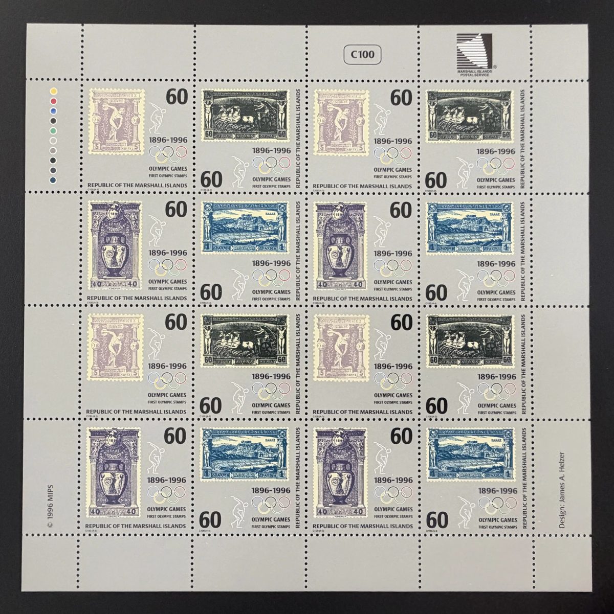 Îles Marshall 1996 Mi. 708-711 émission commune Jeux Olympiques Athènes