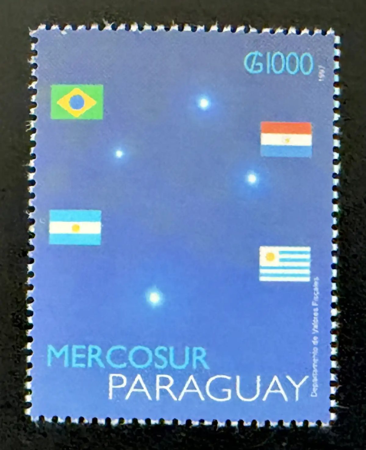 Paraguay 1997 Mi. 4745 Gemeinschaftsausgabe Mercosur Flaggen Sterne