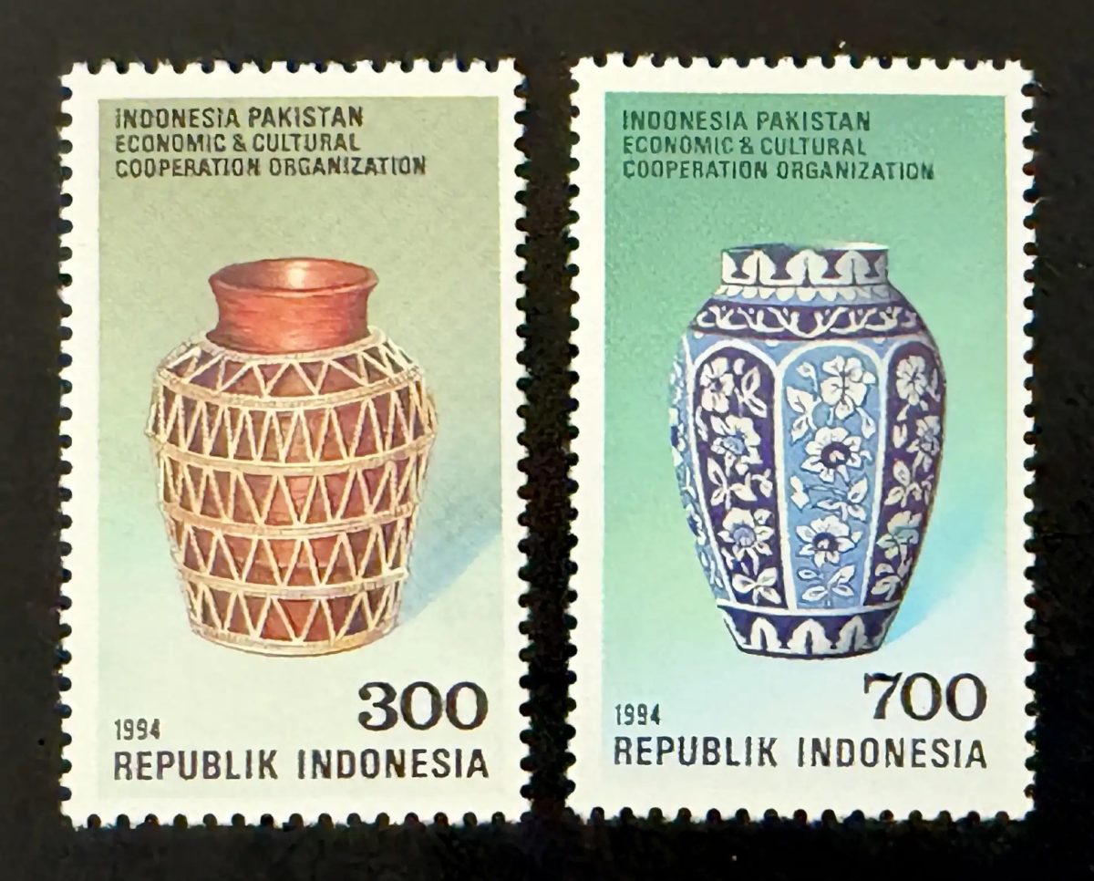 Indonésie 1994 Mi. 1524-1525 émission commune Pakistan poterie céramique