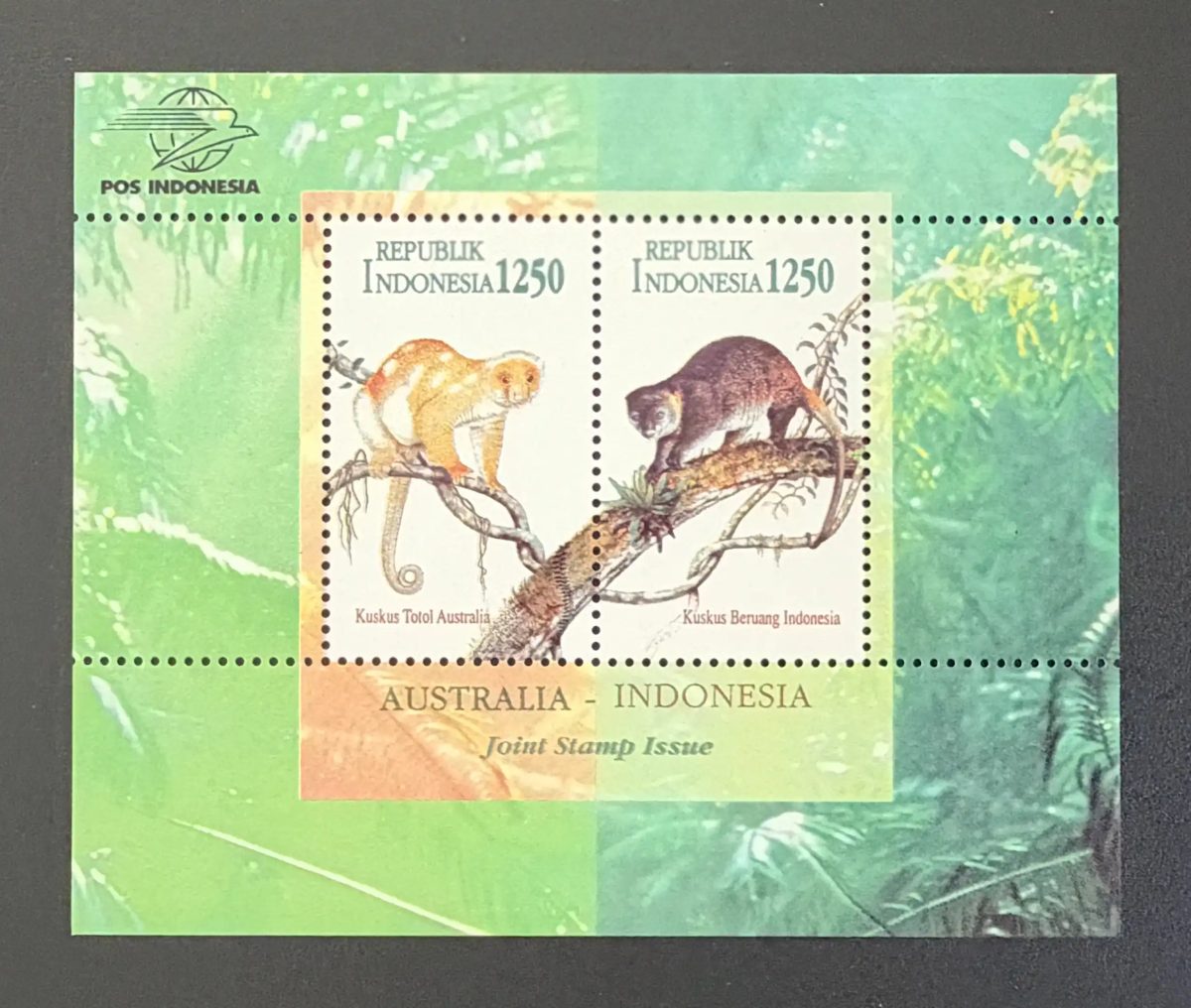 Indonesien 1996 Mi. Bl. 108 Gemeinschaftsausgabe Australien Kuskus Fauna