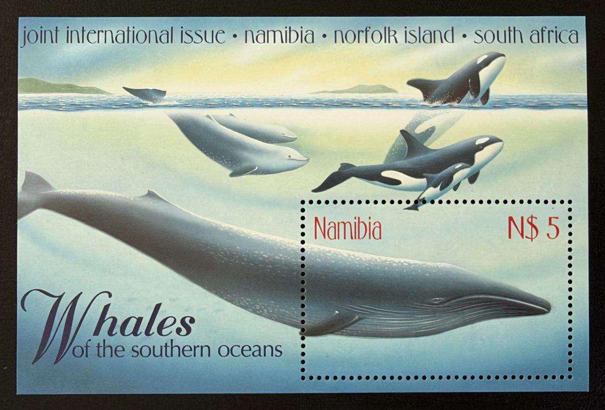 Namibie 1998 Mi. Bl. 46 émission commune baleines orques océans bloc