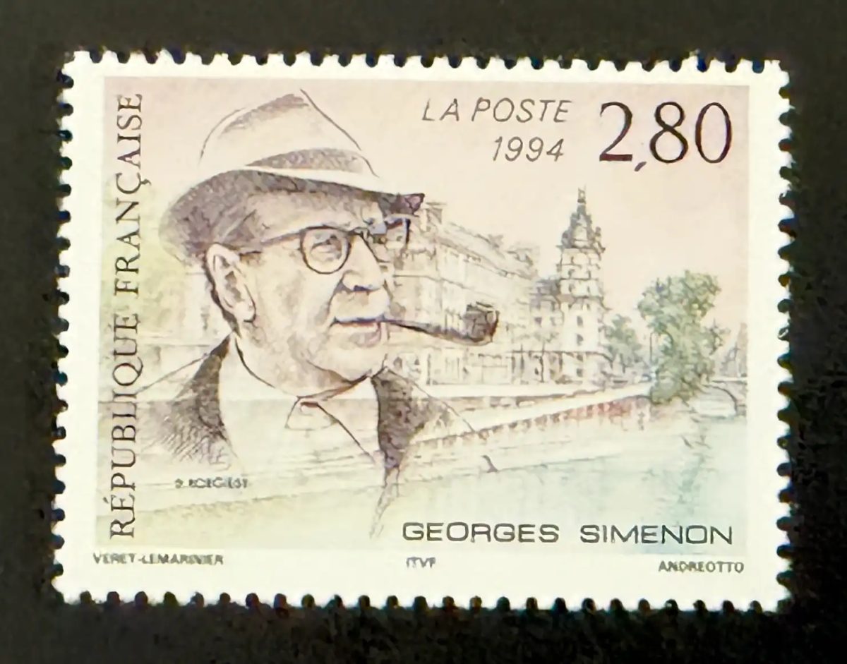 France 1994 Mi. 3055 émission commune Georges Simenon écrivain Maigret