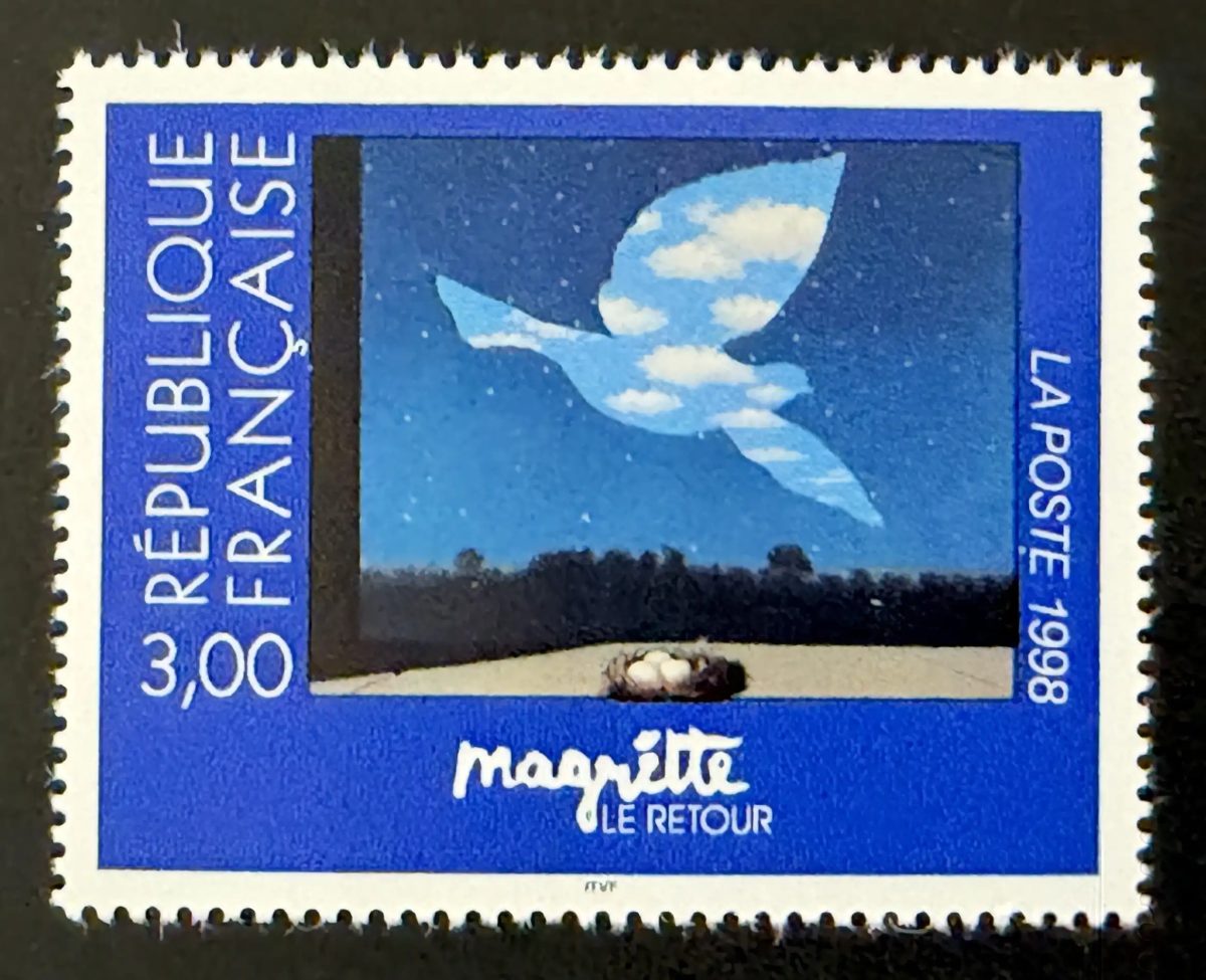 France 1998 Mi. 3284 émission commune Magritte Le Retour surréalisme