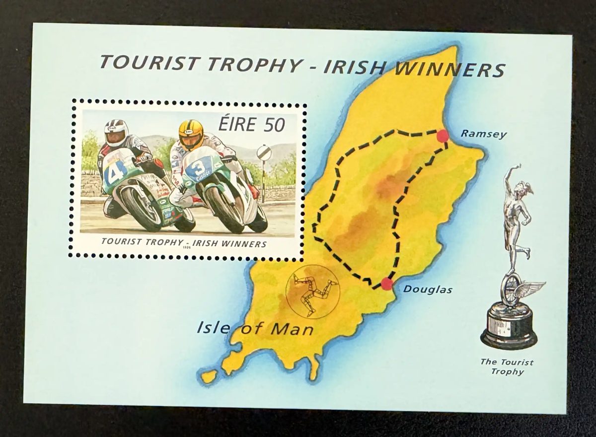 Irlande 1996 Mi. Bl. 19 émission commune Tourist Trophy moto Isle of Man