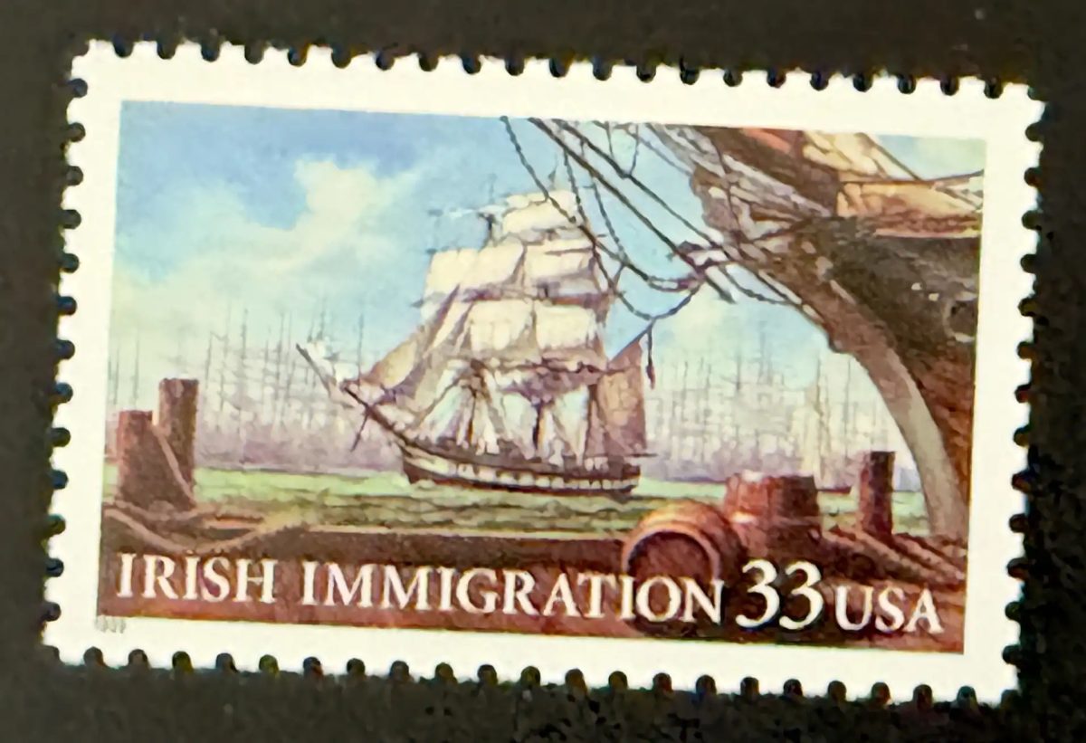 États-Unis 1999 Mi. 3092 émission commune immigration irlandaise navire