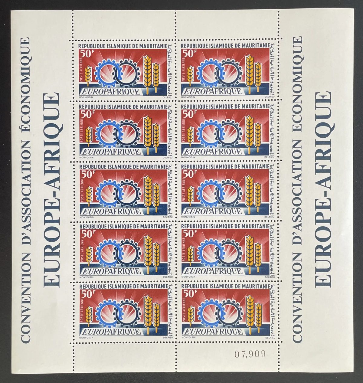 Mauretanien 1966 YT PA 63 Bogen Europafrika Luftpost Weizen