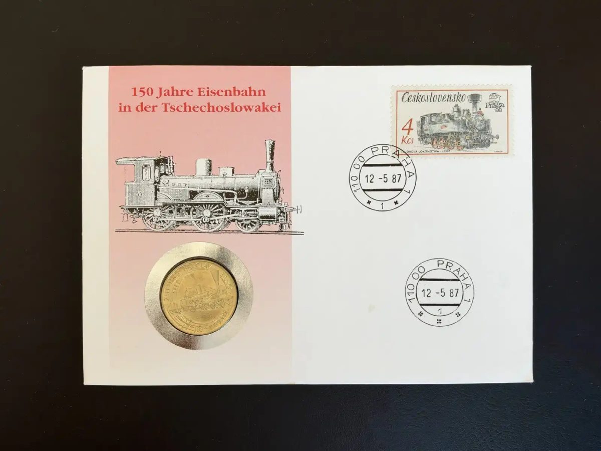 Numiscover Czechoslovakia 150 Years Railway Locomotive 1987