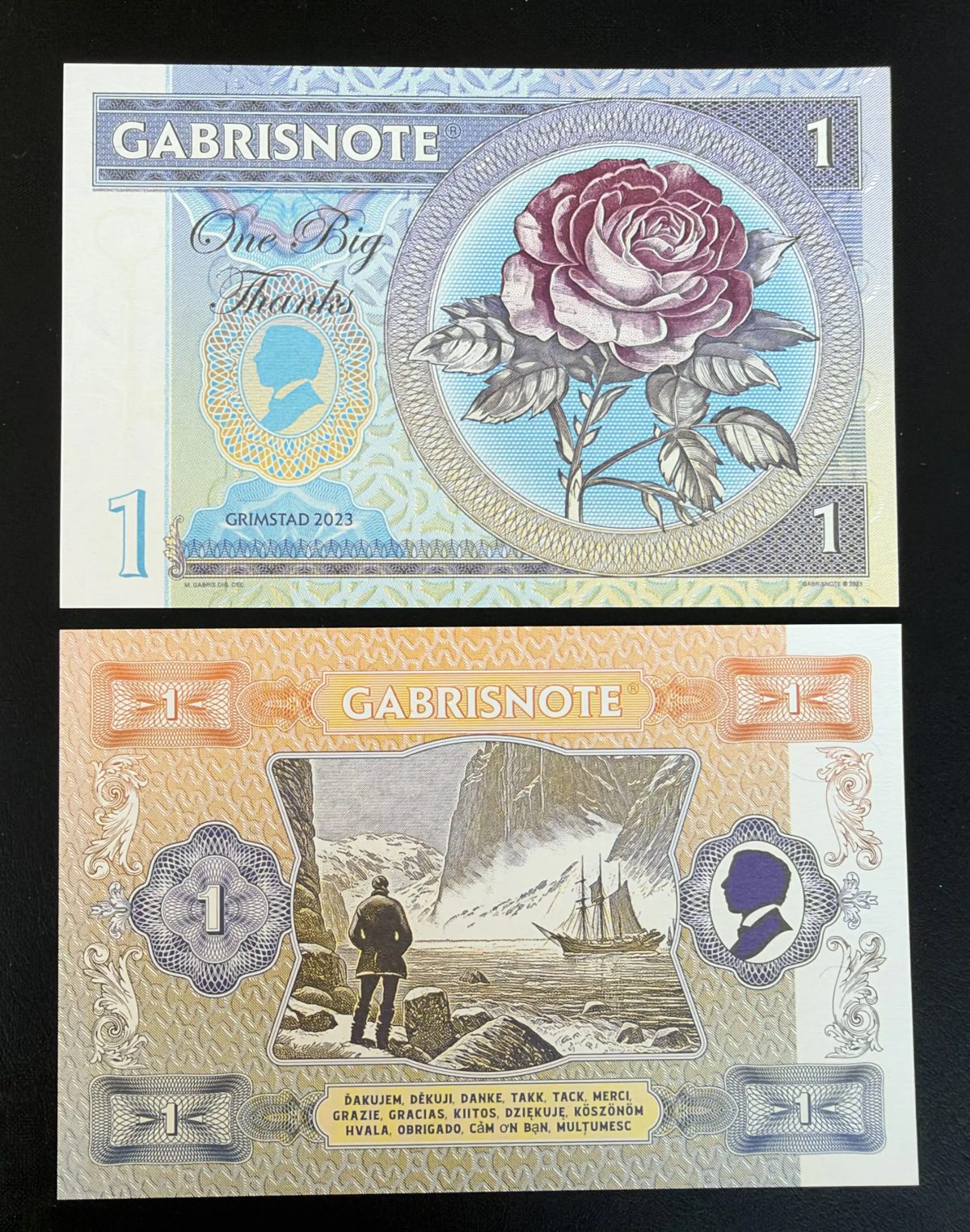 Matej Gabris Gabrisnote 1 One Big Thanks Grimstad 2023 Billet fantaisie UNC