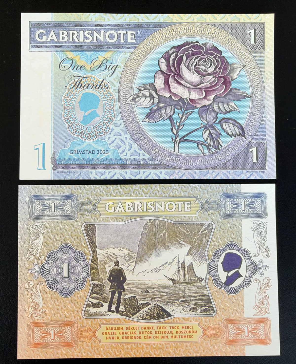 Matej Gabris Gabrisnote 1 One Big Thanks Grimstad 2023 Billet fantaisie UNC
